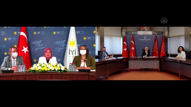 ANKARA - CHP'nin siyasi partilerle video konferans aracılığıyla bayramlaşması tamamlandı (1)