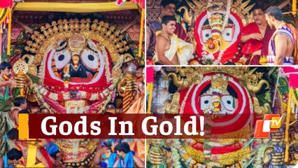 Ratha Jatra | Suna Besha | Lord Jagannath & Siblings Adorn Gold Ornaments
