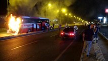 Diyarbakır'da faciadan dönüldü: Yolcu otobüsü seyir halindeyken cayır cayır yandı