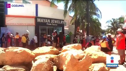 ¡Turistas abarrotan terminal marítima para visitar Cozumel!