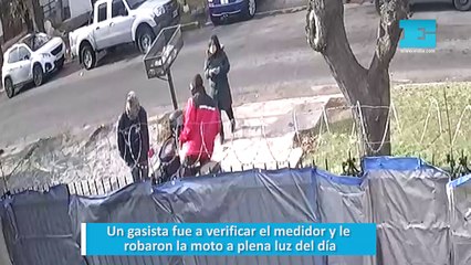 Un gasista fue a verificar el medidor y le robaron la moto a plena luz del día