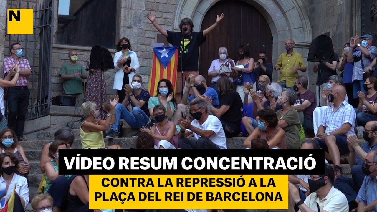 Vídeo Resum acte contra la repressió a la Plaça del Rei de Barcelona