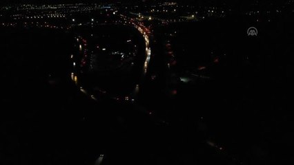 (DRONE) Kara yollarında Kurban Bayramı tatili dönüşü yoğunluk yaşanıyor