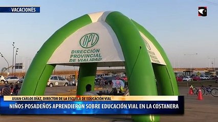 Niños posadeños aprendieron sobre educación vial en la Costanera