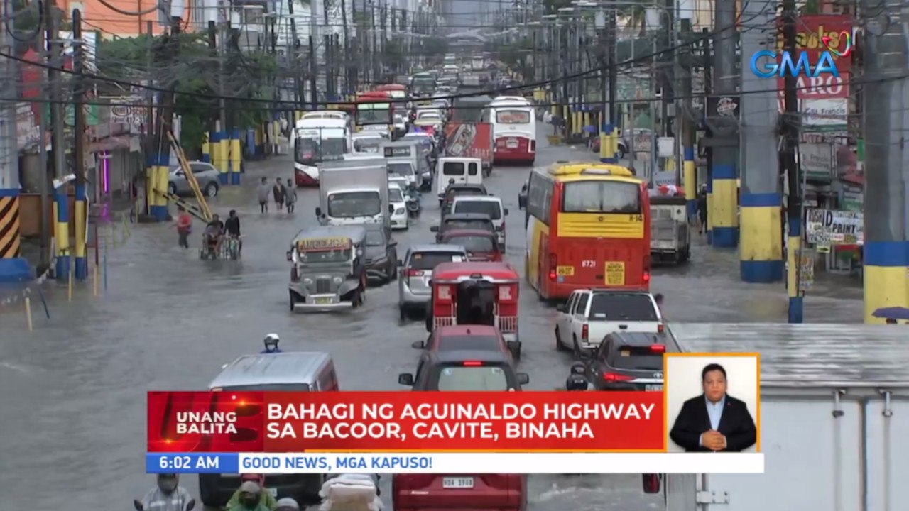 Bahagi ng Aguinaldo Highway sa Bacoor, Cavite, binaha | UB