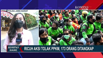 Demo Tolak Perpanjangan PPKM Darurat Berakhir Ricuh, 173 Orang Ditangkap Polisi