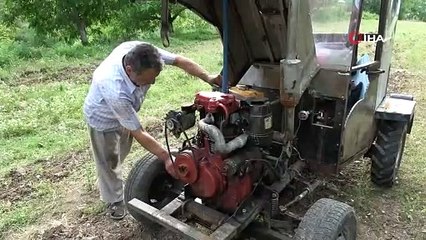 Kendi traktörünü yaptı, hedefinde kepçe var