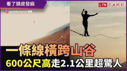 在600公尺的高空上走了2.1公里 看了驚心膽戰的世界紀錄！
