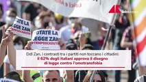 Ddl Zan, 62% degli italiani approva il disegno di legge