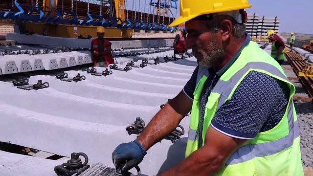 EDİRNE - 'Hızlı tren' hattı altyapı çalışmaları Bulgaristan sınırına yaklaştı