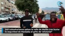 240 subsaharianos saltan la valla de Melilla tras burlar la seguridad de Marlaska al grito de 