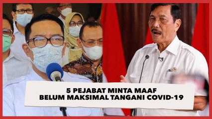 5 Pejabat Minta Maaf Belum Maksimal Tangani Covid-19, Ada Luhut hingga Erick Thohir