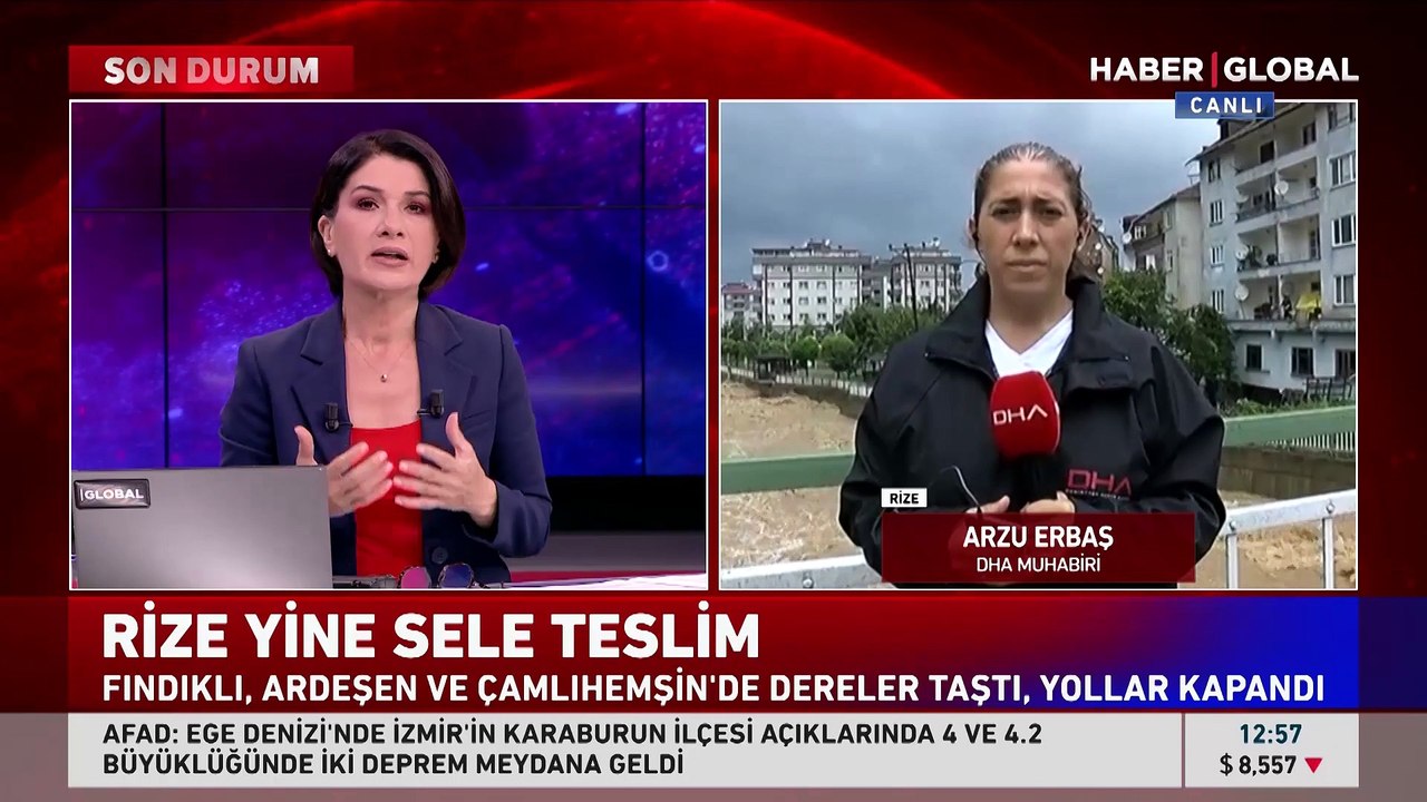 Doğu Karadeniz yine sele teslim! Dereler taştı,...