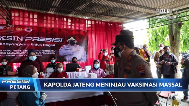 Kapolda Jateng Meninjau Vaksinasi Massal di Polres Klaten