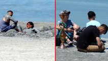 Görüntüler pes dedirtti! Yasağa aldırış etmeyen vatandaşlar Salda Gölü'nde nargile içip çamur banyosu yaptı