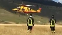 Castelluccio di Norcia (PG) - Cade col deltaplano, uomo soccorso con elicottero (22.07.21)