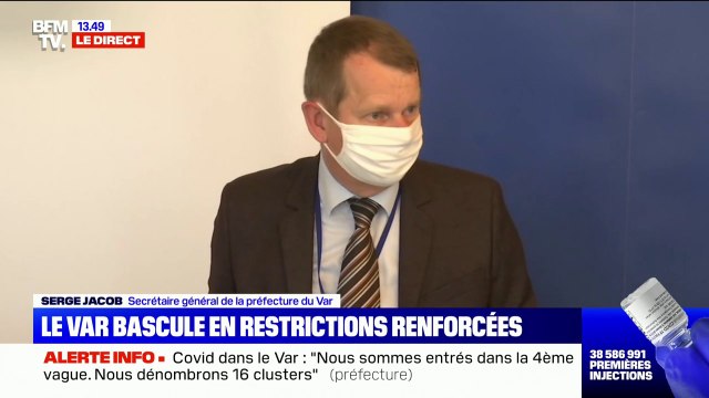 Covid-19 dans le Var : Le taux d'occupation des services de réanimation est de 88%, il est élevé mais pas saturé , explique le secrétaire général de la préfecture