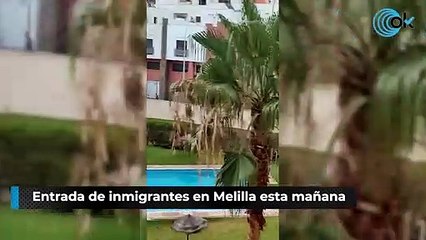 Entrada de inmigrantes en Melilla esta mañana