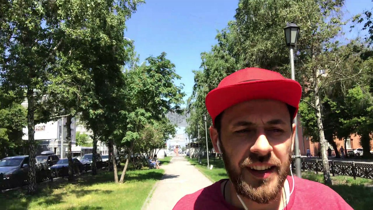 Walking in Siberia❄️. Krylov Street. 85°F. Random Sightseeing Tour in Novosibirsk City. 061821_3342