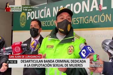 SJL: cae banda criminal dedicada a la trata de personas