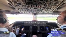 [Airplane] B747-400 cockpit video taking off from Kennedy (NY), a huge airport