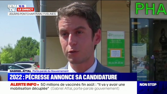 Gabriel Attal sur la candidature de Valérie Pécresse: Ce que je souhaiterais, c'est que quand bien même certains s'intéressent à l'élection présidentielle, qu'ils participent au débat autour de la crise sanitaire