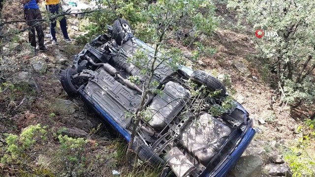 Kontrolden çıkan otomobil uçuruma yuvarlandı: 6 yaralı