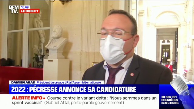 Damien Abad: Valérie Pécresse est une femme brillante (...) notre objectif est toujours le même: qu'il n'y ait qu'un seul candidat