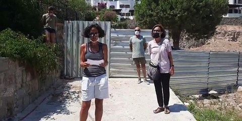 Gündoğan’da kapatılan yol için site sakinlerinden eylem: Bize gösterilen yoldan ambulans, itfaiye geçmesi mümkün değil, nasıl göz yumuyorsunuz?