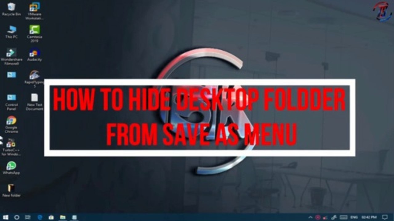 How to Remove Desktop Folder from Save as Menu  Hide Desktop folder from Save as  Tech Solution