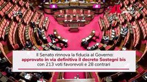 Sostegni bis, ok Senato a fiducia con 213 sì e 28 no