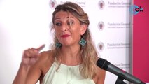 Yolanda Díaz recrimina a Sánchez sus citas con las élites capitalistas de EEUU