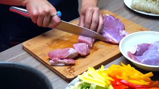  TALLARINES DE ARROZ Al WOK con Verduras Salteadas [Noodles] Receta China