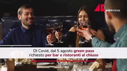 Download Video: Green pass per bar e ristoranti al chiuso dal 5 agosto