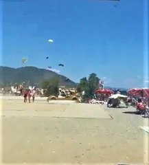 ALTINOLUK'TA KISA SÜRELİ FIRTINA PANİĞE NEDEN OLDU