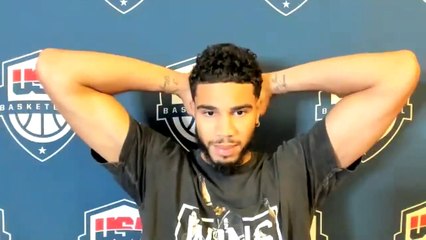 Jayson Tatum says Ime Udoka: "didn't have too much luck" guarding him | USA Practice Interview 7-22