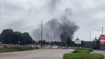 Clouds of black smoke caused by blazes as Sunderland fire crews are called to two neighbouring incidents in space of a few minutes