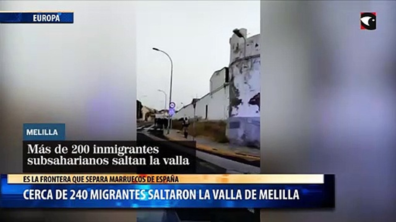 Cerca de 240 migrantes saltaron la valla de Melilla