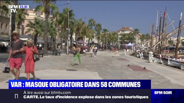 Le masque est de nouveau obligatoire en extérieur dans 58 communes du Var