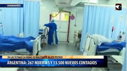 Argentina: 267 muertes y 13.500 nuevos contagios 22-07-2021