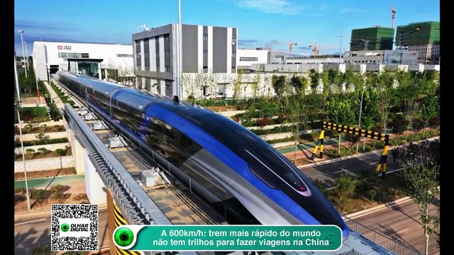 A 600kmh trem mais rápido do mundo não tem trilhos para fazer viagens na China