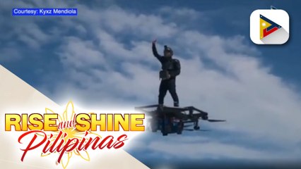 Record breaking na flying hoverboard invention ng isang Pinoy