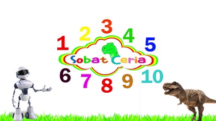 Learn to count and recognize numbers from 1 to 10 accompanied by Dino T-rex Belajar berhitung 123
