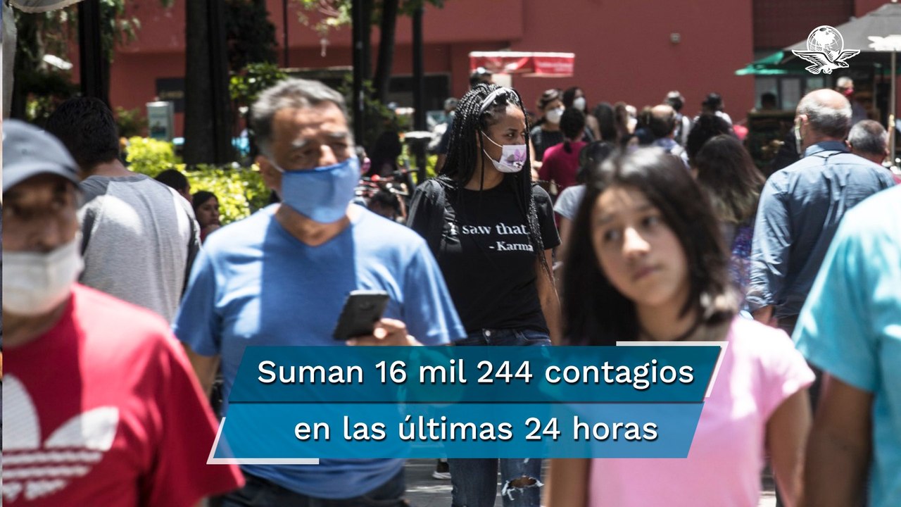 México registra 16 mil 244 casos de Covid en las últimas 24 horas; acumula 237 mil 626 muertes