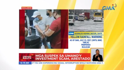Mga suspek sa umano'y investment scam, arestado | UB