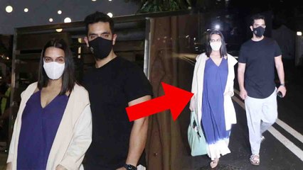 Neha Dhupia second pregnancy announce करने के बाद पति Angad Bedi संग दिखी ऐसे | FilmiBeat