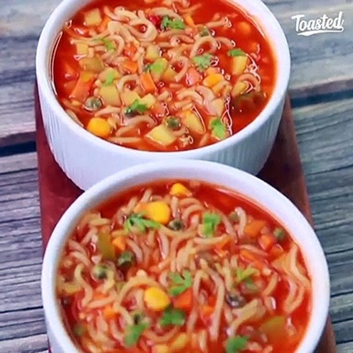 Maggi Soup Noodles Recipe | Veggi Maggi Soup Noodles | Soupy Masala Maggi Noodles