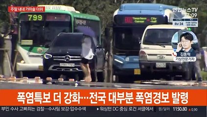경기 양주 38.5도 기록…주말 내내 찜통더위 계속