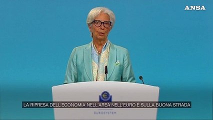 Lagarde: "L'economia sta ripartendo, ma c'è  preoccupazione per variante Delta”