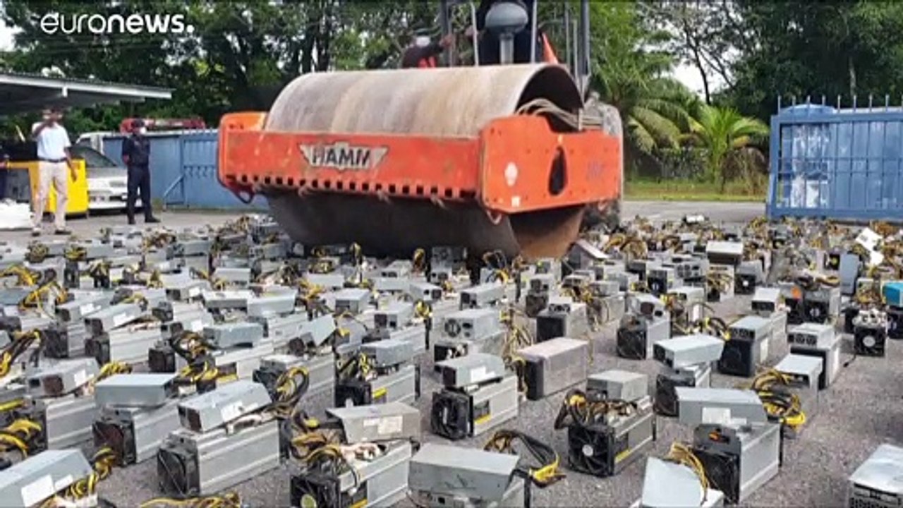 Krypto-Crackdown - Dampfwalze gegen 1.000 Computer: Video geht viral